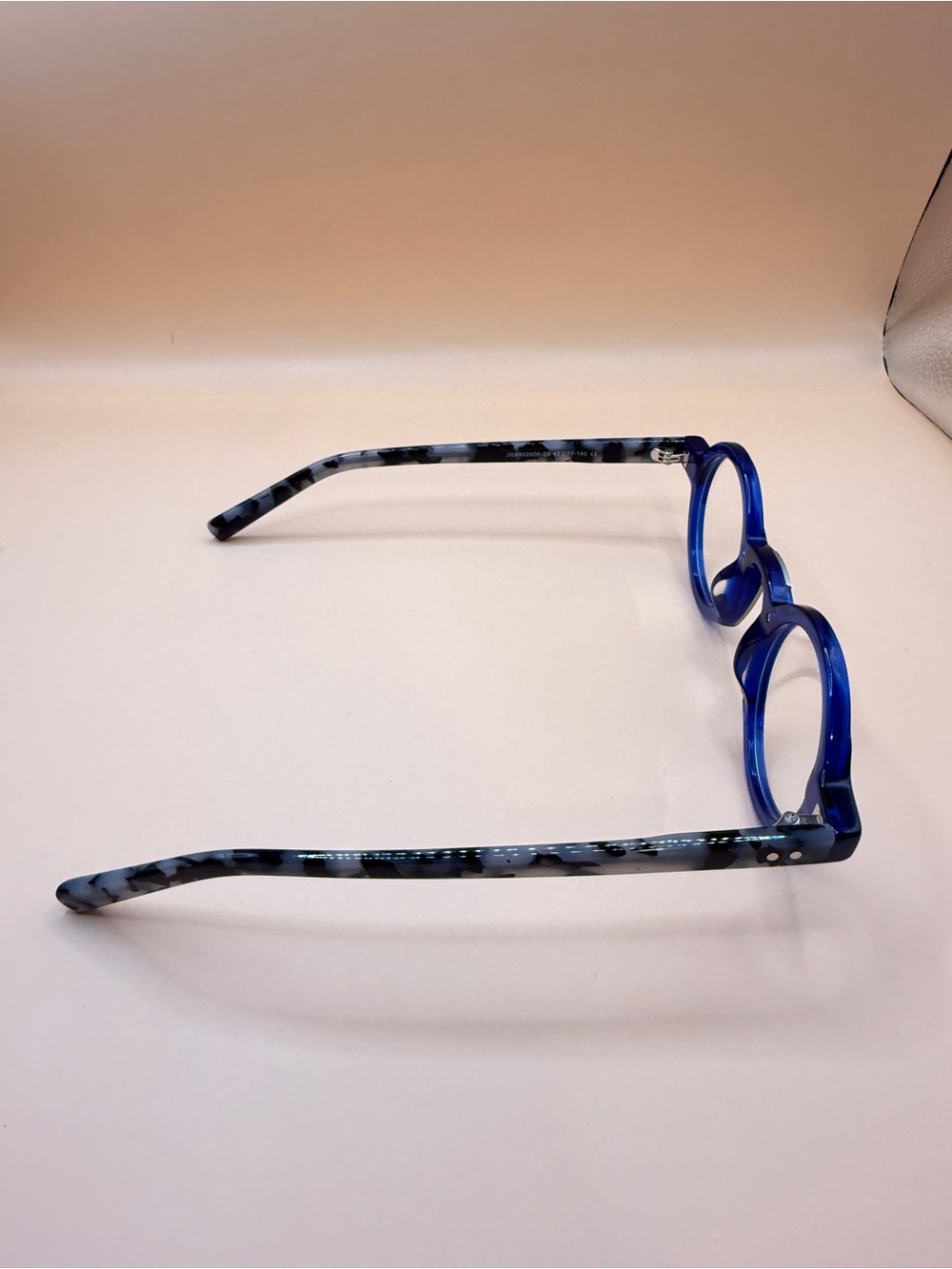 ZEELOOL stylish Round Transparent Blue Glasses Frame, no Prescription - Picture 4 of 6